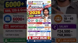 ICICI Recruitment 2026 | ICICI Bank Recruitment 2026 | ICICI Bank Jobs 2026