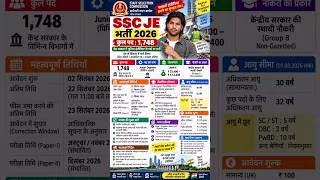 SSC JE Form Fill Up 2026 | SSC JE Online Form Step By Step | SSC JE Recruitment 2026 | 1748 Vacancy