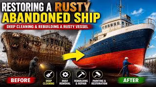 ASMR Ship Restoration | Abandoned Rusty Ship Full Transformation (Satisfying)