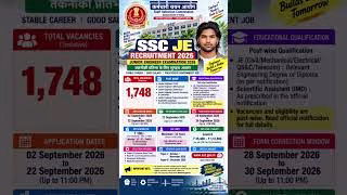 SSC JE 2026 Online Form Kaise Bhare, SSC JE Recruitment 2026 Apply Online, JE Form Fill Up