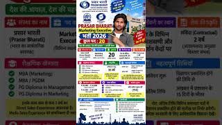Prasar Bharati Recruitment 2026, Prasar Bharati Job Notification 2026, Apply Online Kaise Kare