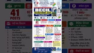 BECIL Recruitment 2026 Form Fill Up, BECIL Recruitment 2026 Apply Online, BECIL Online Form Kaise